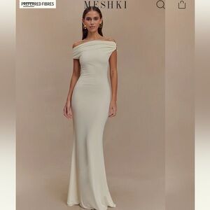 Meshki Strapless Cream Gown